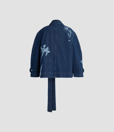 Erdem Indigo Denim Jacket In Blue