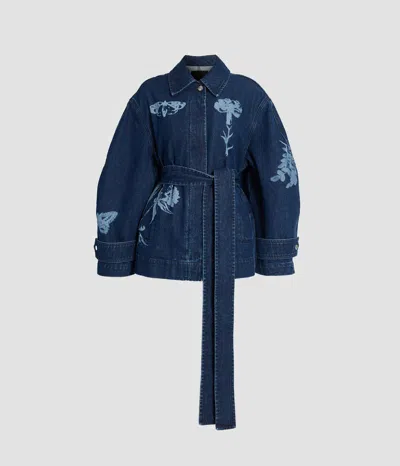 Erdem Indigo Denim Jacket In Blue