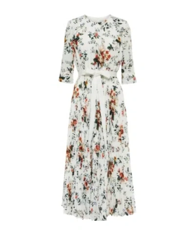 Erdem Isolde Floral Maxi Dress In White