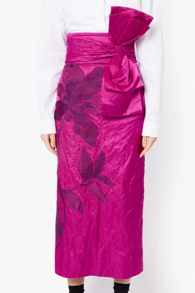 Erdem Joni Pencil Skirt In Green