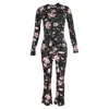 Erdem Kelly Turtleneck Top And Vina Cropped Belted Flare Jeans In Floral-print Cotton In Multi