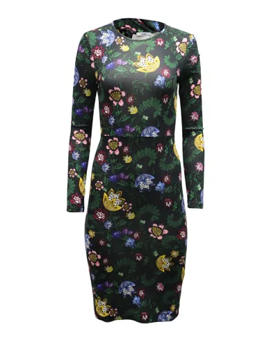 Erdem Kirsten Floral-print Midi Dress In Black Viscose