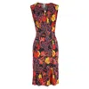 Shop Erdem Knee-length Floral Print Dress In Multicolor Viscose