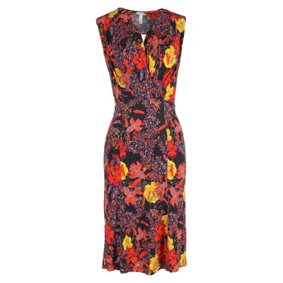 Erdem Knee-length Floral Print Dress In Multicolor Viscose