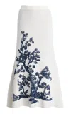 Erdem Knit Midi Skirt In White