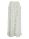 Erdem Lace-embellished Maxi Skirt In Green