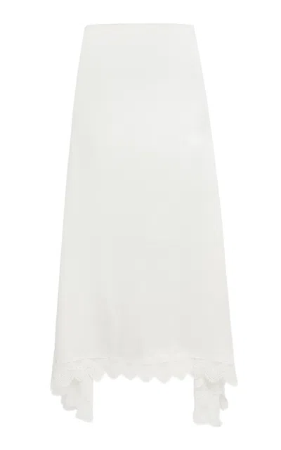 Erdem Lace-hem Pencil Midi Skirt