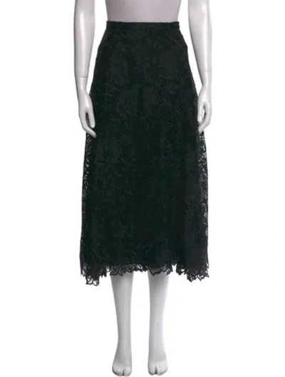 Pre-owned Erdem Lace Midi Length Skirt In Black