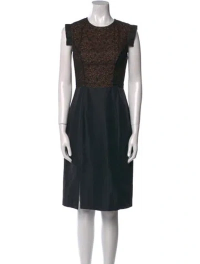 Pre-owned Erdem Lace Pattern Knee-length Dress In Black