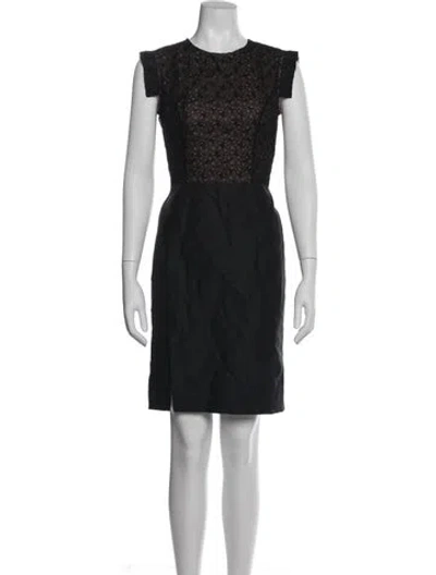 Pre-owned Erdem Lace Pattern Knee-length Dress In Black