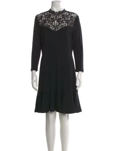 Pre-owned Erdem Lace Pattern Knee-length Dress In Black