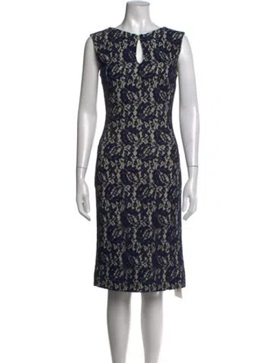 Pre-owned Erdem Lace Pattern Knee-length Dress In Black