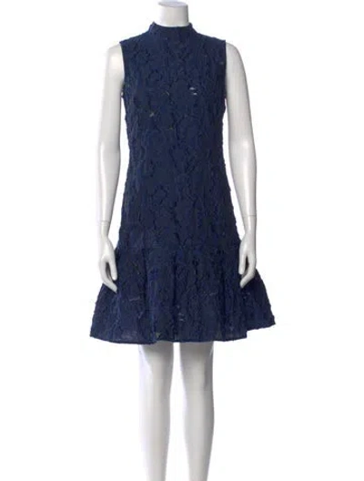 Pre-owned Erdem Lace Pattern Knee-length Dress In Blue