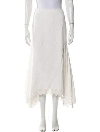 Pre-owned Erdem Lace Pattern Long Skirt W/ Tags In Neutrals