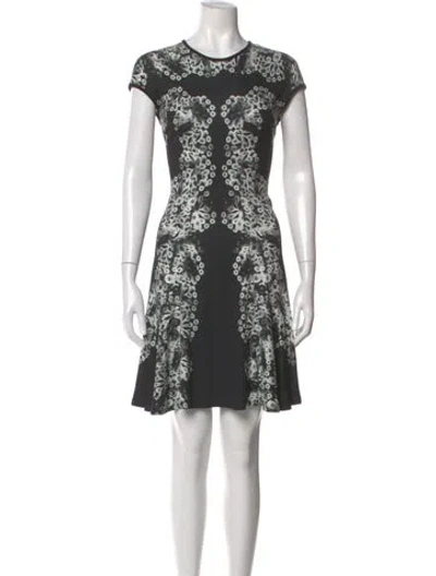 Pre-owned Erdem Lace Pattern Mini Dress In Black