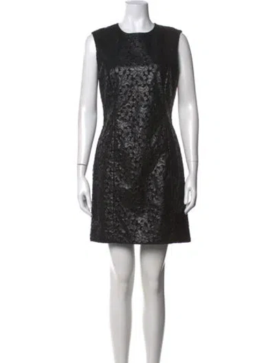 Pre-owned Erdem Lace Pattern Mini Dress In Black