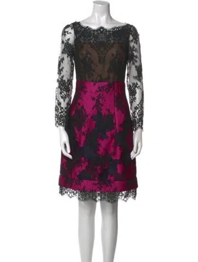 Pre-owned Erdem Lace Pattern Mini Dress In Pink