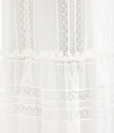 Erdem Lace Short Sleeve Gown In White