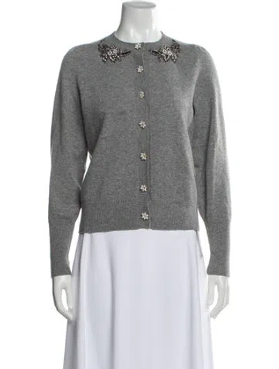 Pre-owned Erdem Lambswool Crew Neck Sweater In Grey
