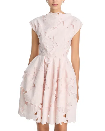 Erdem Lasercut Mini Dress In Pink