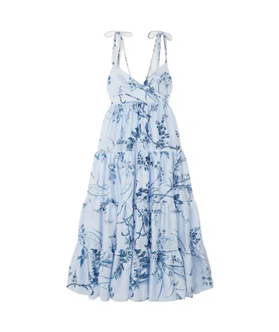 Erdem Layered Floral Dress In White