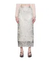 Erdem Layered Mid-length Skirt In White