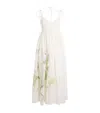 Erdem Floral Print Linen Maxi Dress