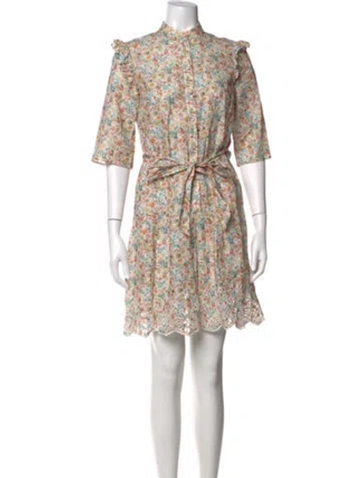 Pre-owned Erdem Linen Mini Dress W/ Tags In White