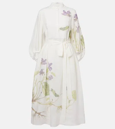 ERDEM LINEN WRAP DRESS