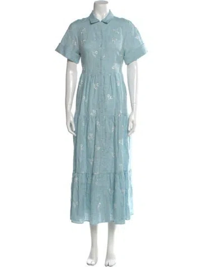 Pre-owned Erdem Long Dress In Blue