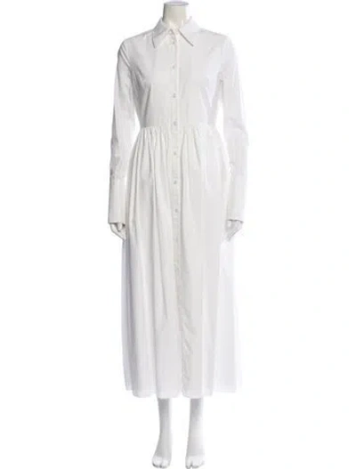 Pre-owned Erdem Long Dress In White