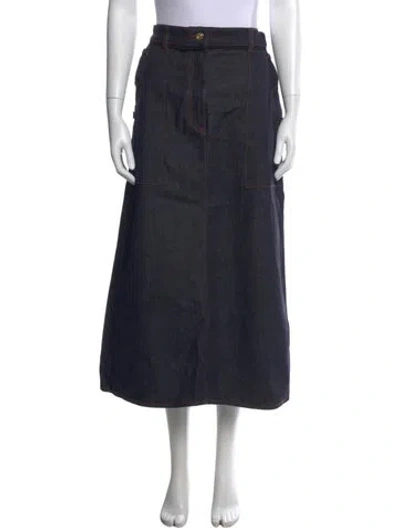 Pre-owned Erdem Long Skirt In Blue