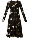 Erdem Ruched Stretch-crepe Midi Dress In Black