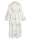 Erdem Womens Botanical Garden White Relaxed-fit Floral Silk Midi Dress
