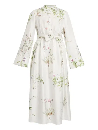 ERDEM LONG-SLEEVE MIDI DRESS