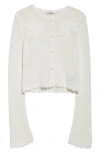 Erdem Floral-embroidered Open-knit Cardigan