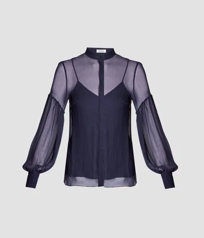 Erdem Long Sleeve Shirt In Blue