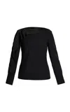Erdem Long-sleeve Top In Black