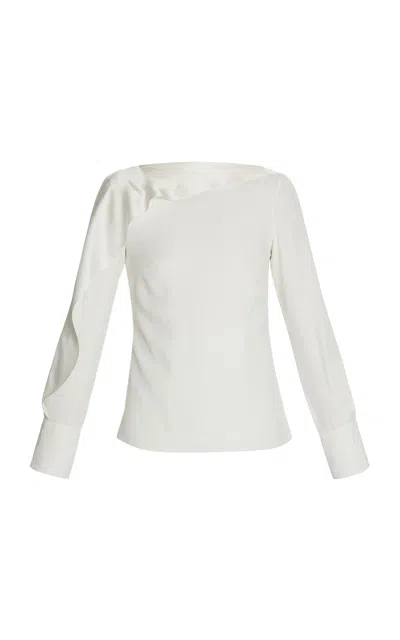 Erdem Long-sleeve Top In Ivory