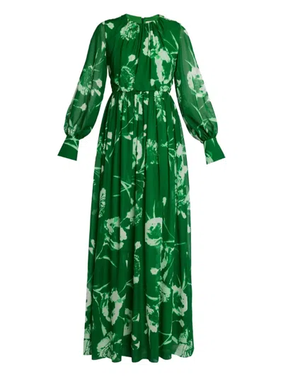 Erdem Long-sleeved Dress In Green