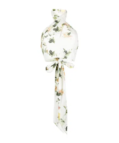 Erdem Luna Linen Top In White