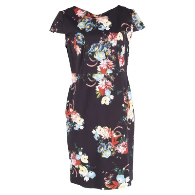 Erdem Marion Midi Dress In Floral Print Cotton In Multi