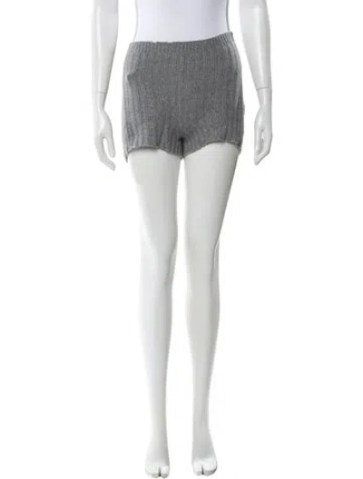 Pre-owned Erdem Merino Wool Mini Shorts In Gray