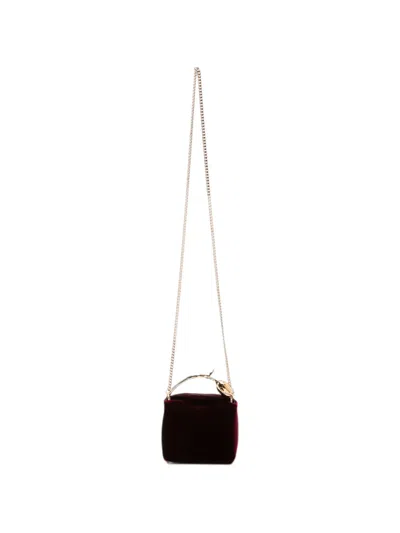 Erdem Micro Bloom Velvet Tote Bag In Red