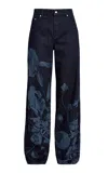 Erdem Mid-rise Denim Straight-leg Jeans In Blue