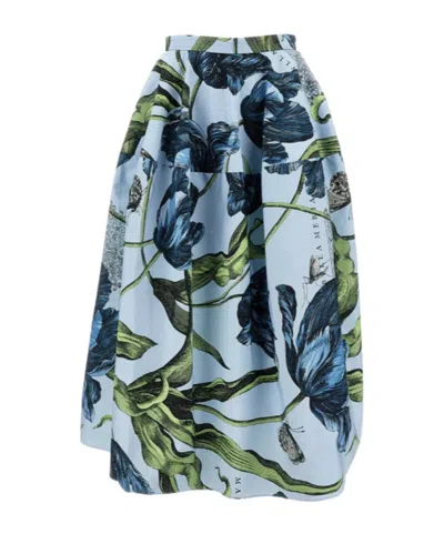 ERDEM MIDI FLARED SKIRT