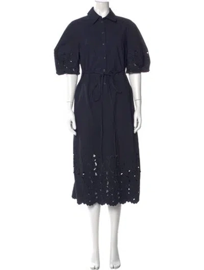 Pre-owned Erdem Midi Length Dress In Blue