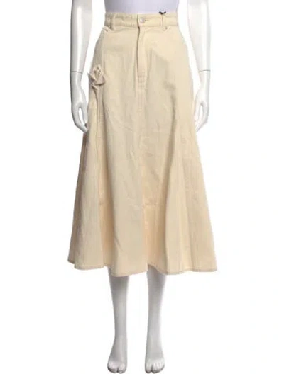 Pre-owned Erdem Midi Length Skirt W/ Tags In Neutrals
