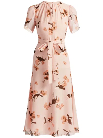 Erdem Short-sleeve Midi Dress In Rosa