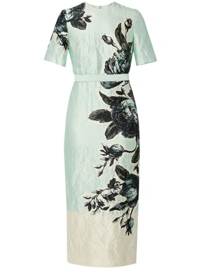 ERDEM SHORT-SLEEVE MIDI DRESS